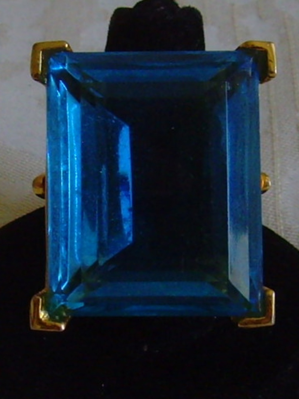 Kenneth J Lane (KJL) RARE Vintage Faux Blue Stone Ring (7) - Picture 7 of 11